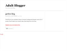 Tablet Screenshot of adult-blogger.com